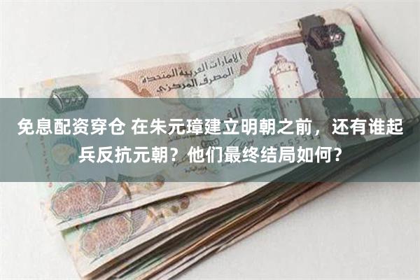 免息配资穿仓 在朱元璋建立明朝之前，还有谁起兵反抗元朝？他们最终结局如何？